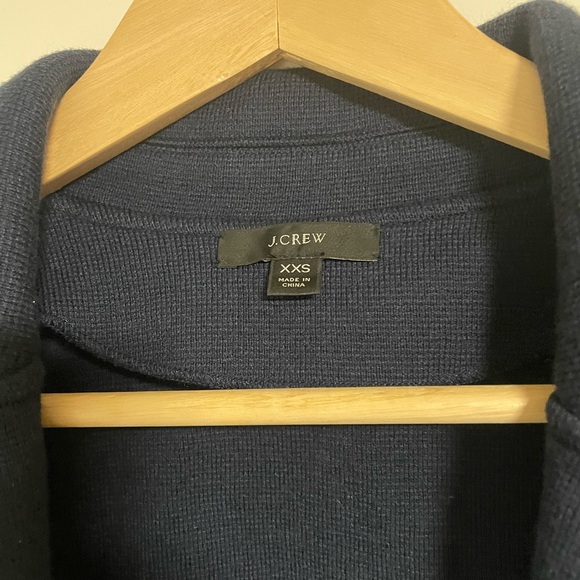J. Crew Navy Knit Blazer XXS - Picture 2 of 5